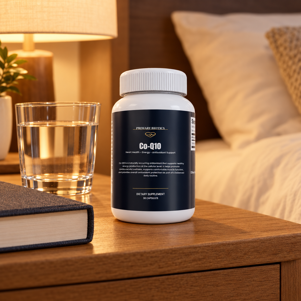 Co-Q10 nightstand scene